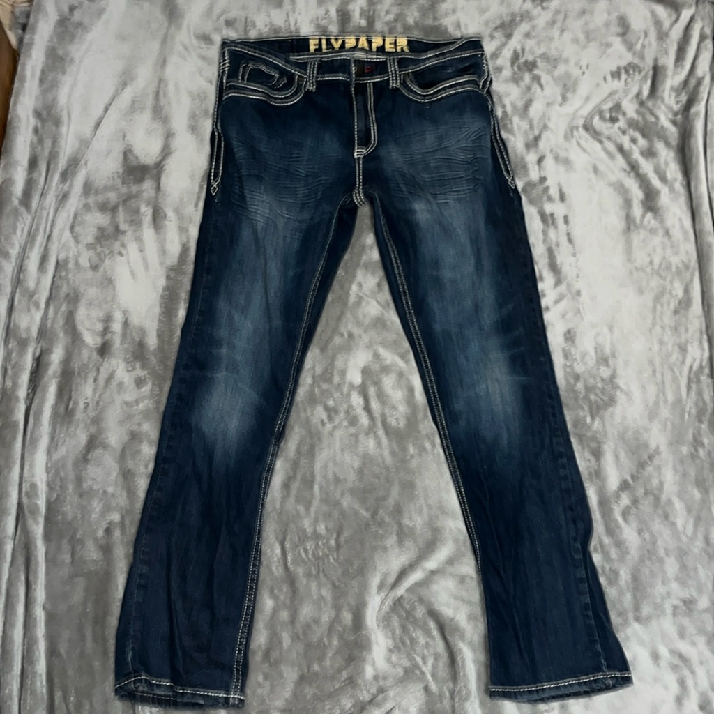 Flypaper Distressed Denim Jeans Y2k